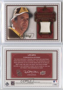 2009 SP Legendary Cuts Legendary Memorabilia Red /75 Gaylord Perry #LM-GP4 HOF
