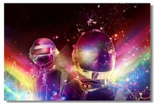 0969D New Daft Punk Super Music Band-Print Art Silk Poster