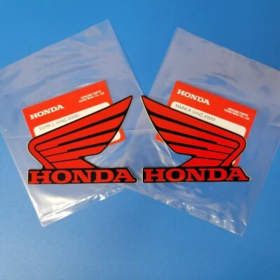 Honda Wing Decals Wings Stickers 2 x 85mm Red and Black - Image 1 of 4