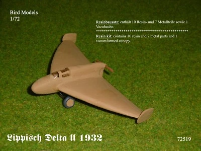 Lippisch Delta II 1932 1/72 Bird Models Resinbausatz/resin kit