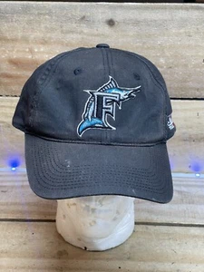 Florida Marlins Snapback Hat Osfm Size Black Curved Brim Fish Miami - Picture 1 of 7