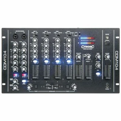 Citronic CDM10:4 (MKV) 19" 4 CHANNEL USB MIXER STUDIO STAGE 171.135 - Image 1 of 3