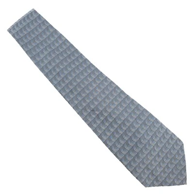 Protector de tela Dockers para hombre geométrico 100 % seda gris azul 59x4 - nuevo sin etiquetas Foto 1 de 4