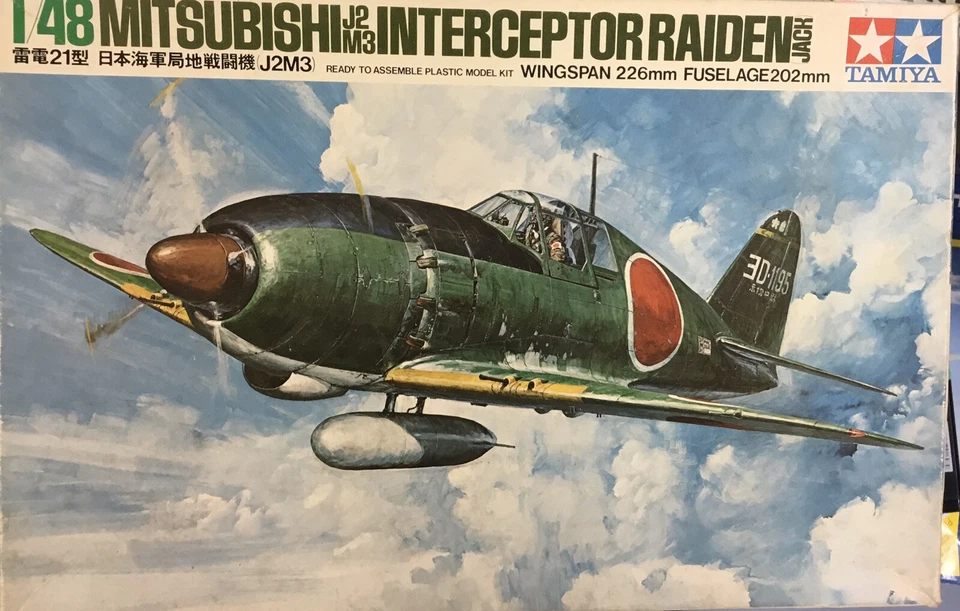 Mitsubishi Raiden J 2M3 jack 1/48 Tamiya Kit Neuf Boite Usagée - Photo 1/1