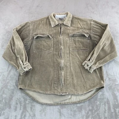 Jaqueta Quiksilver Masculina Vintage Anos 90 Anos 80 Grande Bege Elefante Veludo Zíper Completo - Imagem 1 de 4