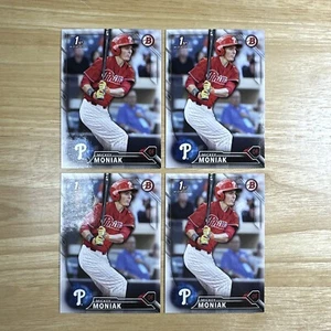 ✨⚾️🧢 (4) Mickey Moniak Phillies Angels Bowman Paper 1st First XRC LOT ✨⚾️🧢 - Picture 1 of 3
