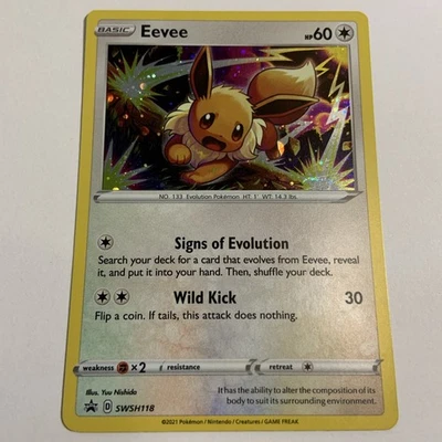 Eevee SWSH118 SWSH: Sword & Shield Promo Cards Holo NM/LP - Image 1 of 4