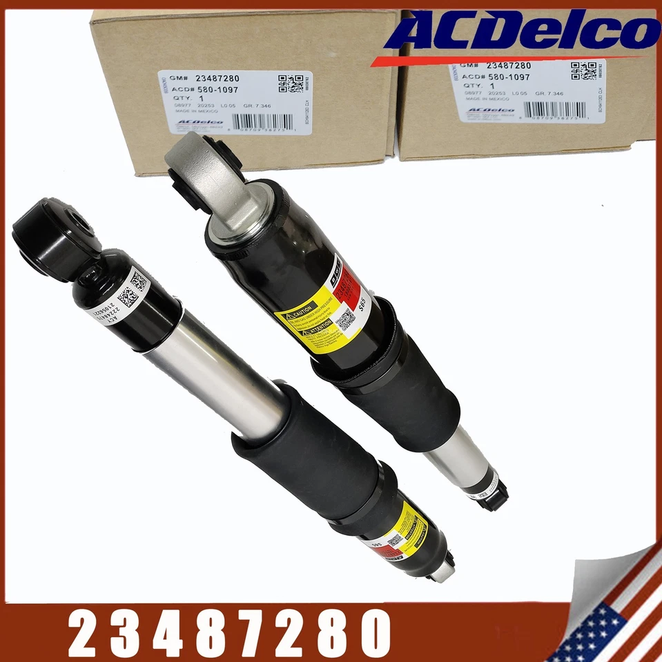 2X REAR Air Shock Absorbers For Cadillac Escalade GMC Yukon 2007-14 OEM 23487280 - Imagem 1 de 4