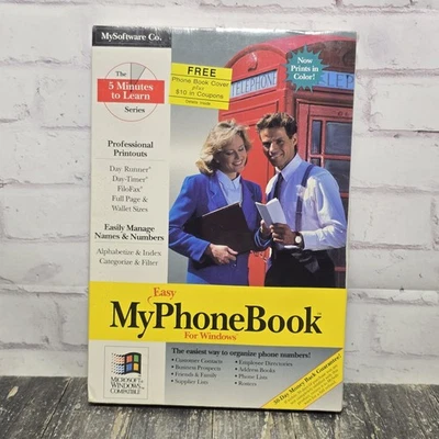 NEW My Phone Book for Windows Vintage 1994 My Software Co. Floppy Disk - Image 1 of 4