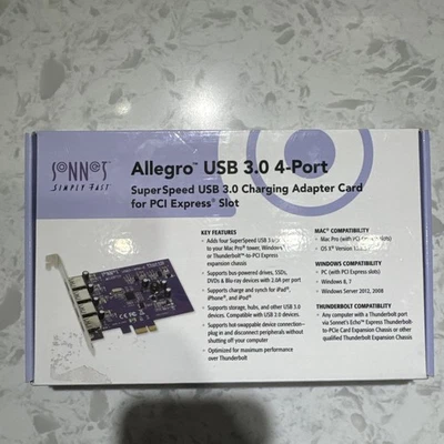 Sonnet Allegro USB 3.0 PCIe 4-Port (Mac and Windows Compatible) - Image 1 of 4