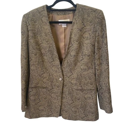 Chaqueta Blazer Vintage Años 80 Colección Liz Claiborne Mujer8 Paisley Preppy Academia Foto 1 de 4