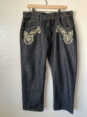 Pantalones de mezclilla para hombre Delf Trading Inc Imperious talla 36 negros Foto 1 de 4