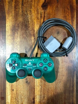 CONTROLLER PLAYSTATION 2 PAD ORIGINALE SONY PS2 JOYSTICK verde trasparente - Image 1 of 4