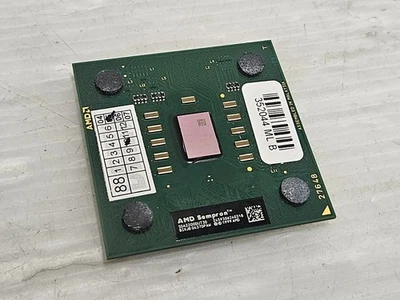 AMD Sempron 2200+, 1.5GHz, SDA2200DUT3D, Thoroughbred, Socket A, Green, Working - Image 1 of 2