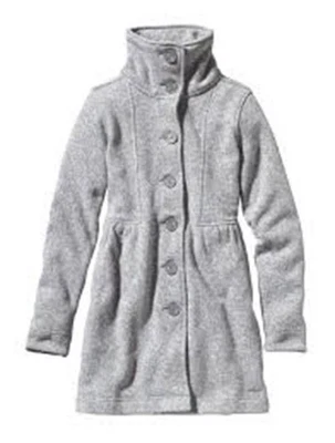 Patagonia Mujeres PEQUEÑO Mejor Suéter Medio Largo Abrigo Gris Chaqueta Abotonada 25656 Foto 1 de 4