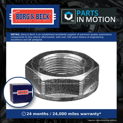 Hub Nut fits PEUGEOT 306 Front 93 to 02 B&B 329733 Genuine Quality Guaranteed - Изображение 1 из 4