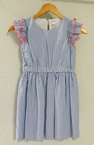 Jcrew Crewcuts Girls Summer Dress Size 8. 100% Cotton Ruffle Sleeves - Picture 1 of 10