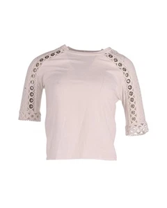 Maje Eyelet Lace With Gromet Top In Cotton Women White S - Picture 1 of 3