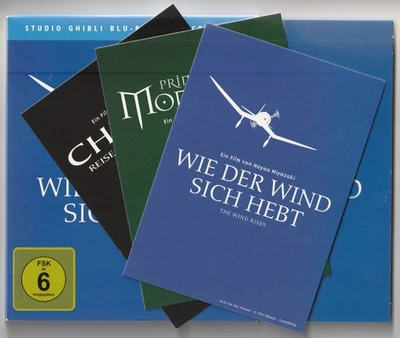 ✪ STUDIO GHIBLI COLLECTION Wie der Wind sich hebt + 3 x Postkarten BLU-RAY NEUW - Bild 1 von 4