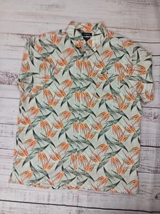 Croft & Barrow Aloha Shirt Mens L Easy Care Bird Of Paradise Flowers Hawaiian  - Picture 1 of 7