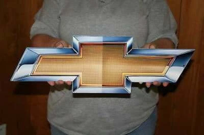 Chevrolet GM Bowtie 21x7 Metal Art Sign - PhotoSTEEL - Image 1 of 4