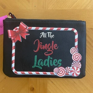 Betsey Johnson ALL THE JINGLE DAMEN WEIHNACHTEN schwarz Handgelenktasche Geschenk neu mit Etikett! - Bild 1 von 2