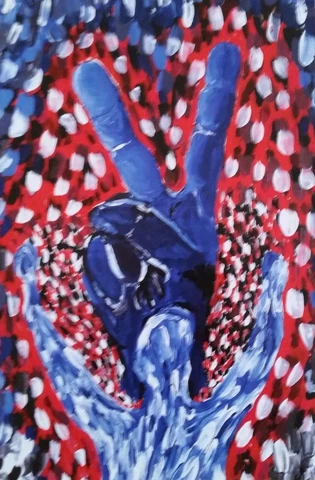 2015 KASEY KAHNE "PEACE SIGN RED WHITE BLUE FARMERS INSURANCE"#5 NASCAR POSTCARD Cover