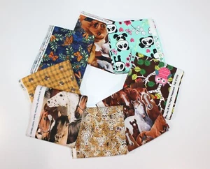 4 Yards Assorted Cotton Fabric   1/2 Yard Cuts - 8 Prints- Fabric Bundle-120 - Picture 1 of 2