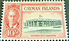 Cayman Islands Stamps George VI 1950 10/ Shillings Scarlet SG: 147 MNH