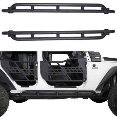Deslizadores de roca de paso lateral Nerf Bar Boby Armor Protectores para Jeep Wrangler JK 07-18 4 puertas Foto 1 de 4