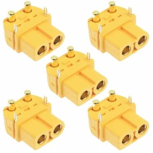 5 X Femelle XT60PW Plaqué Or Connecteur 30A Amass - Photo 1 sur 1