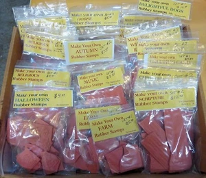 HAZ TUS PROPIOS SELLOS - Bolsas de agarre de estampillas de goma sin montar - Imagen 1 de 17