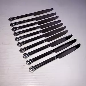 Juego de 10 cuchillos de cena cubiertos de acero inoxidable para uso diario Reed & Barton Courtland de 9" - Imagen 1 de 8