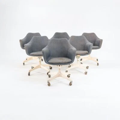 60er Jahre Eero Saarinen für Knoll Polster Tulip Schreibtisch Sessel 150UDS 6x verfügbar - Bild 1 von 4