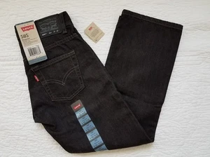 NEW BOYS LEVIS 505 STRAIGHT LEG REGULAR FIT BLACK DENIM JEANS VARIOUS SIZES NWT - Picture 1 of 7