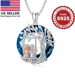 Colgante Árbol de la Vida Siempre Mi Hermana Mi Amigo, Collar Plata de Ley 925 - Imagen 1 de 6