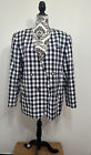 executive collection women’s black white gingham Lined blazer jacket Size 22W