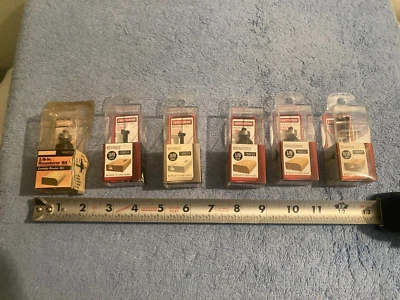 CRAFTSMAN ROUTER BIT LOT KEYHOLE ROUNDOVER DOVETAIL CARBIDE TIPPED YOU GET ALL 6 - Image 1 of 4