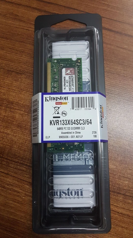 LOT OF 6 PCS. KINGSTON KVR133X64SC3/64 64MB 133MHz Non-ECC CL3 SODIMM - Image 1 of 1