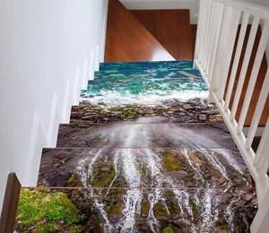 3D Ocean Fish A198 Stair Risers Decoration Photo Mural Vinyl Wallpaper Vera - Bild 1 von 6