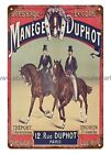 1891 Duphot Paris Manege Duphot dressage lecons equitation horse tin sign