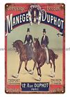 1891 Duphot Paris Manege Duphot Dressage Lecons Equitation Horse Tin Sign