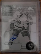Conor Geekie 2021-22 Upper Deck CHL Black Printing Plate Autograph #1/1. Coyotes