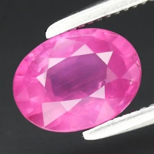Piedra preciosa de zafiro rosa púrpura sin calefacción ovalada de 1,11 quilat... - Imagen 1 de 4