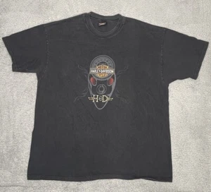 Vintage Harley Davidson Folsom HD California T Shirt Black Made In USA Mens 2XL - Picture 1 of 9