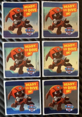 Adesivos Paw Patrol x 6 - Adesivos Zuma - 6 adesivos foil - Saque de festa de aniversário - Imagem 1 de 4