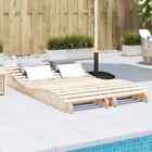Sun Loungers Bed Day Outdoor Lounge Chair 2 pcs Solid Wood Pine vidaXL