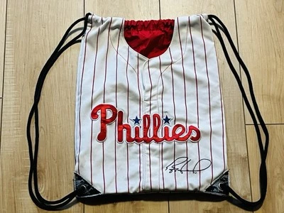 Vintage Philadelphia Phillies Ryan Howard #6 Jersey Drawstring Backpack MLB - Image 1 of 4