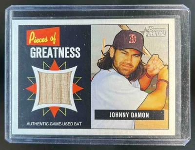 2005 Bowman Heritage Johnny Damon Pieces of Greatness Relics #PG-JD Red Sox - Image 1 of 2