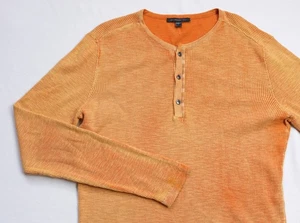 John Varvatos USA Memphis Waffle Henley mens Knit Pullover top size M Medium - Photo 1/9